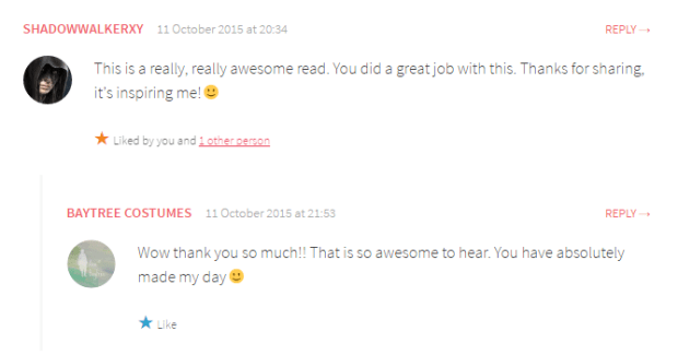 Another lovely comment